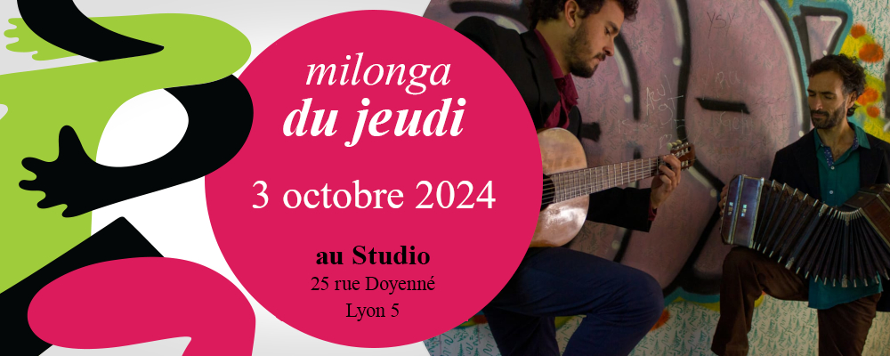 Read more about the article Milonga du Jeudi 3 octobre au 25 rue du Doyenné – Lyon 5