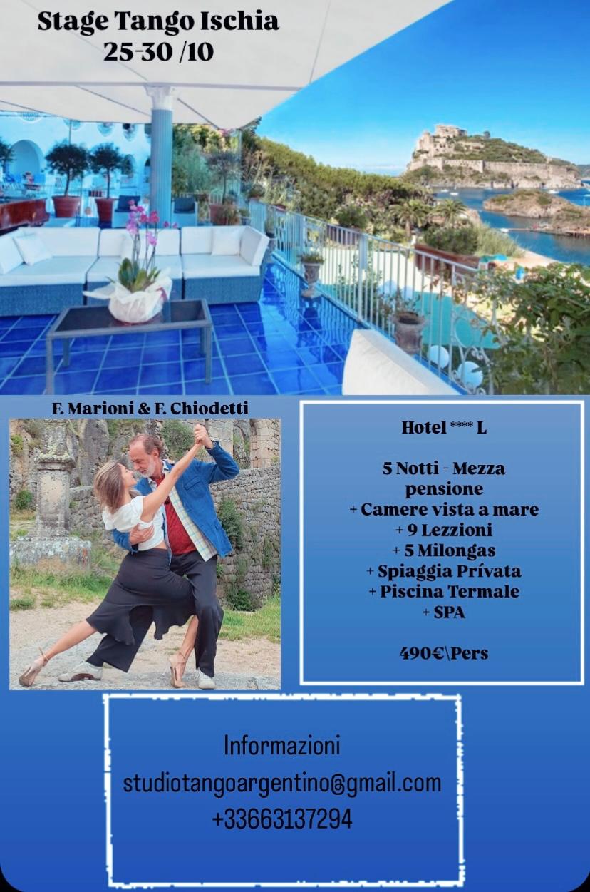 Stage Vacanza-Tango a Ischia 25 – 30 ottobre con Florencia e Fabrizio