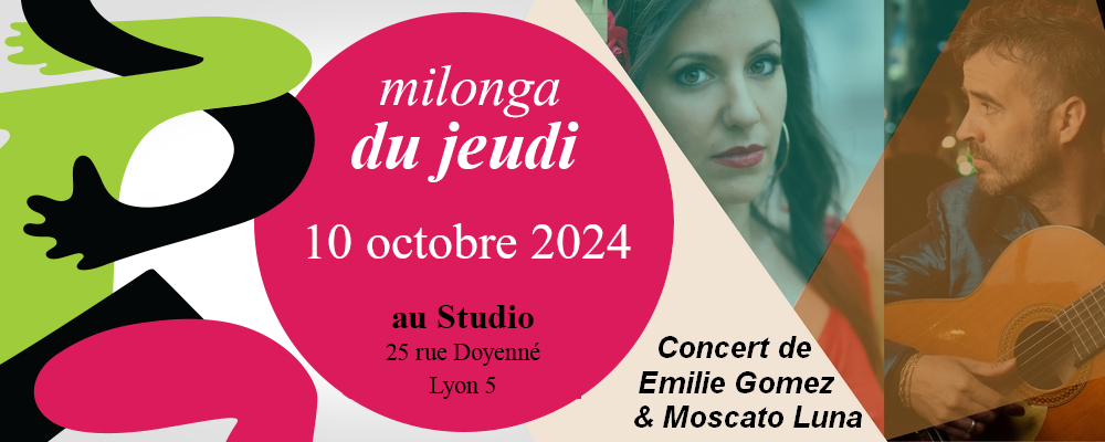 Read more about the article Milonga du Jeudi 10 oct. avec Concert E. Gomez & M. Luna