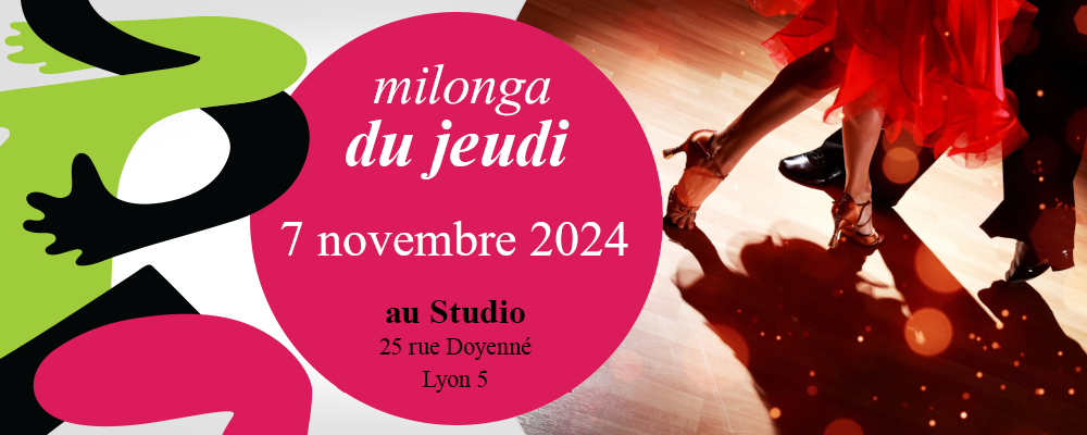 Milonga du Jeudi 7 novembre avec Florencia Marioni